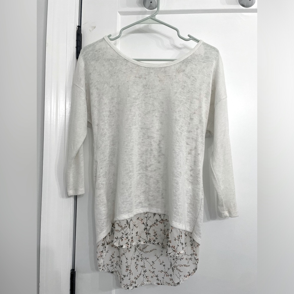 New York & Company XS White Blouse